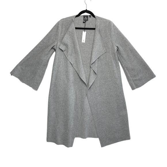 A Ruby Quintessentials Manteau Kimono Polar Fleece Coat NWT Sz 2 Gray (No belt) - Picture 1 of 6